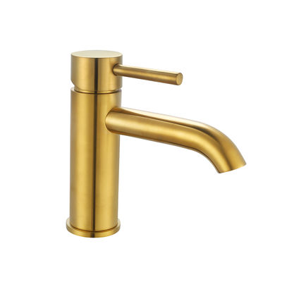 ห้องน้ําทองทองเหลือง โมเดิร์น Single Lever ระบายน้ําระบายน้ําร้อนเย็น