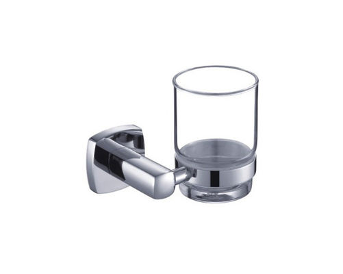 Single Tumbler Holder ห้องน้ําแก้วทองแดง OEM ฐานทองแดงสี่เหลี่ยม