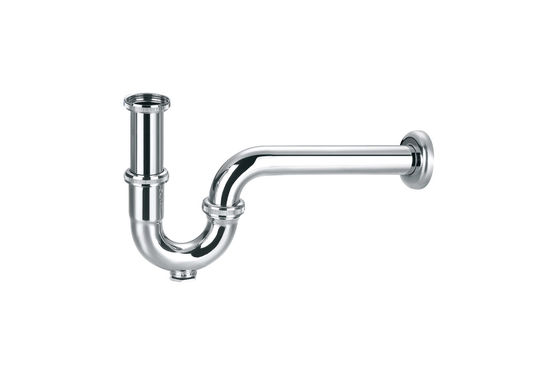 ทองแดงห้องน้ําล้างส้วมระบายน้ําถังขวด siphon ห้องน้ํา p-trap ท่อสําหรับล้างส้วมโครม OEM