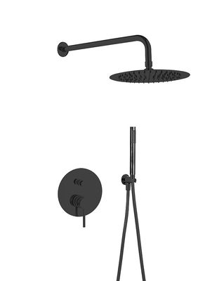 แมท ดํา คลาสสิกในผนัง แรงชักน้ํา แคนทองแดง รูเลอร์ Knurl Handle