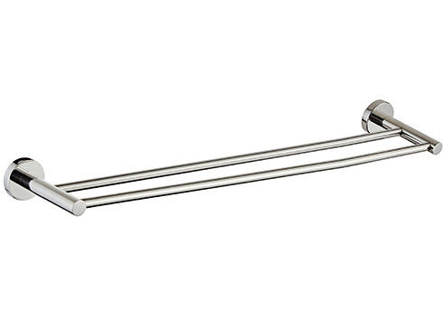 ติดผนัง Bathroom Accessory Set Chrome Finishing Towel Bar รถถมือถือโมเดิร์น รถรางมืออาบน้ําคู่