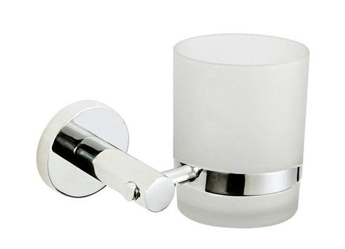 Single Tumbler Holder SUS304 กระจก อุปกรณ์เสริมห้องน้ํา OEM ODM คลาสสิคกลม