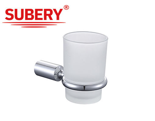 Single Tumbler Holder SUS304 กระจก อุปกรณ์เสริมห้องน้ํา OEM ODM คลาสสิคกลม