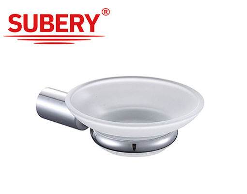 เครื่องถือจานสบู่ห้องน้ํากระจก โครมเคลือบ Oem แบบกลมคลาสสิก