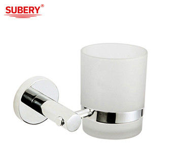Single Tumbler Holder SUS304 กระจก อุปกรณ์เสริมห้องน้ํา OEM ODM คลาสสิคกลม