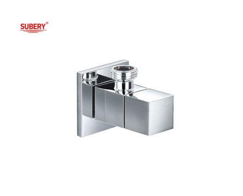 วาล์วสามเหลี่ยมครอม G1/2&quot; Thread OEM ติดผนัง
