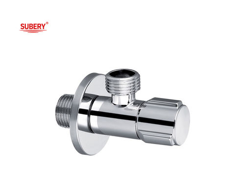 วาล์วสามเหลี่ยมทองแดง G1/2&quot; Thread หน่วยทองแดง ABS Handle OEM