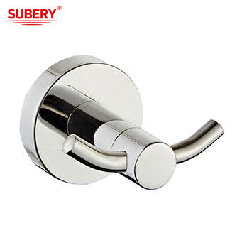 อุปกรณ์เสริมห้องน้ําติดผนัง SUS304 Double Robe Hook โครมเคลสซิกอลกลม