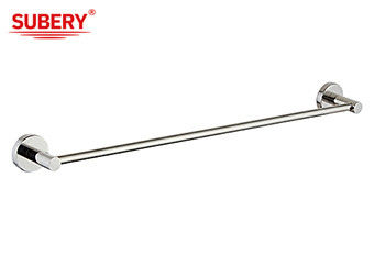 SUS304 Single Towel Bar Holder อุปกรณ์เสริมห้องน้ํา โครมเคลือบ OEM กลม โครงการสมัยใหม่