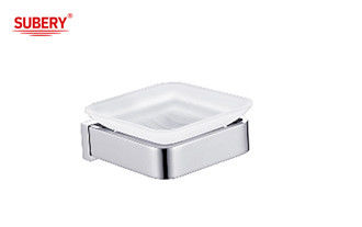 เครื่องถือจานสบู่ทองเหลือง ห้องน้ําแก้ว คุณภาพสูง สีโครม OEM nobel ทองเหลือง
