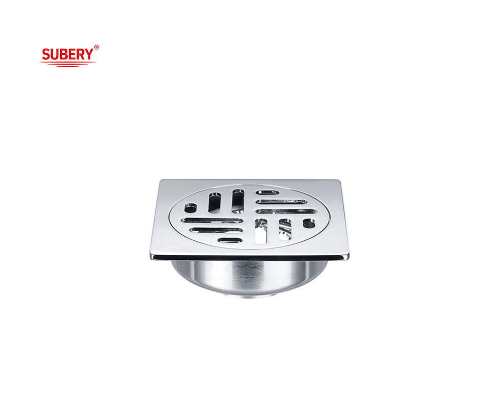 100 X 100mm ทองแดงฝังพื้นอาบน้ําสําหรับห้องน้ํา OEM ดินติดตั้ง